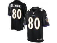 Men Nike NFL Baltimore Ravens #80 Crockett Gillmore Black Limited Jersey