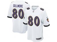 Men Nike NFL Baltimore Ravens #80 Crockett Gillmore Road White Game Jersey