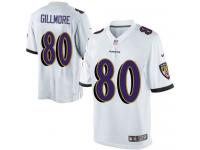 Men Nike NFL Baltimore Ravens #80 Crockett Gillmore Road White Limited Jersey