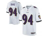 Men Nike NFL Baltimore Ravens #94 Carl Davis Road White Limited Jersey