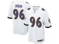 Men Nike NFL Baltimore Ravens #96 Brent Urban Road White Game Jersey