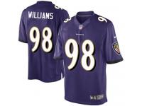 Men Nike NFL Baltimore Ravens #98 Brandon Williams Home Purple Limited Jersey