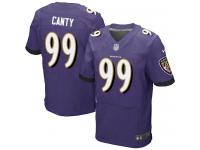 Men Nike NFL Baltimore Ravens #99 Chris Canty Authentic Elite Home Purple Jersey