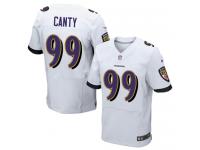 Men Nike NFL Baltimore Ravens #99 Chris Canty Authentic Elite Road White Jersey