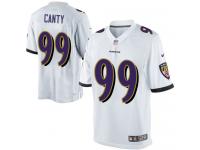 Men Nike NFL Baltimore Ravens #99 Chris Canty Road White Limited Jersey