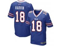 Men Nike NFL Buffalo Bills #18 Percy Harvin Authentic Elite Home Royal Blue Jersey