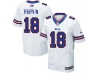 Men Nike NFL Buffalo Bills #18 Percy Harvin Authentic Elite Road White Jersey