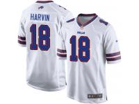 Men Nike NFL Buffalo Bills #18 Percy Harvin Road White Game Jersey
