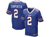 Men Nike NFL Buffalo Bills #2 Dan Carpenter Authentic Elite Home Royal Blue Jersey