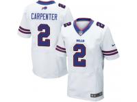 Men Nike NFL Buffalo Bills #2 Dan Carpenter Authentic Elite Road White Jersey