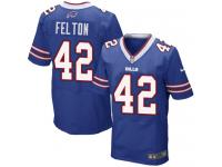 Men Nike NFL Buffalo Bills #42 Jerome Felton Authentic Elite Home Royal Blue Jersey