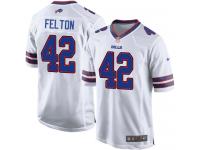 Men Nike NFL Buffalo Bills #42 Jerome Felton Road White Game Jersey