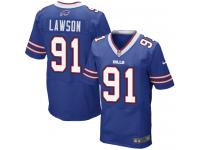 Men Nike NFL Buffalo Bills #91 Manny Lawson Authentic Elite Home Royal Blue Jersey