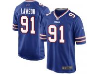 Men Nike NFL Buffalo Bills #91 Manny Lawson Home Royal Blue Game Jersey