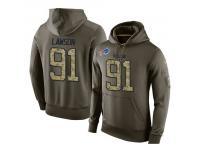 Men Nike NFL Buffalo Bills #91 Manny Lawson Olive Salute To Service KO Performance Hoodie