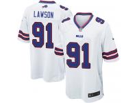 Men Nike NFL Buffalo Bills #91 Manny Lawson Road White Game Jersey