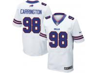 Men Nike NFL Buffalo Bills #98 Alex Carrington Authentic Elite Road White Jersey