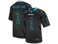 Men Nike NFL Carolina Panthers #1 Cam Newton Black Camo Fashion Limited Jersey