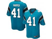Men Nike NFL Carolina Panthers #41 Roman Harper Blue Game Jersey