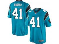 Men Nike NFL Carolina Panthers #41 Roman Harper Blue Limited Jersey