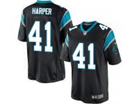 Men Nike NFL Carolina Panthers #41 Roman Harper Home Black Limited Jersey