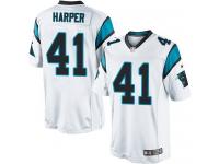 Men Nike NFL Carolina Panthers #41 Roman Harper Road White Limited Jersey