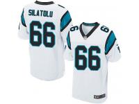 Men Nike NFL Carolina Panthers #66 Amini Silatolu Authentic Elite Road White Jersey