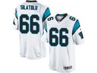 Men Nike NFL Carolina Panthers #66 Amini Silatolu Road White Limited Jersey