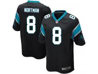 Men Nike NFL Carolina Panthers #8 Brad Nortman Home Black Game Jersey