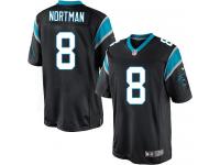 Men Nike NFL Carolina Panthers #8 Brad Nortman Home Black Limited Jersey