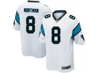 Men Nike NFL Carolina Panthers #8 Brad Nortman Road White Game Jersey