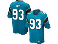 Men Nike NFL Carolina Panthers #93 Kyle Love Blue Game Jersey