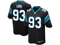 Men Nike NFL Carolina Panthers #93 Kyle Love Home Black Game Jersey
