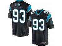 Men Nike NFL Carolina Panthers #93 Kyle Love Home Black Limited Jersey