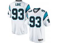 Men Nike NFL Carolina Panthers #93 Kyle Love Road White Limited Jersey