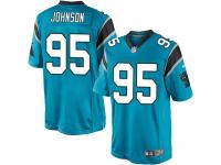 Men Nike NFL Carolina Panthers #95 Charles Johnson Blue Limited Jersey