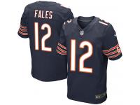Men Nike NFL Chicago Bears #12 David Fales Authentic Elite Home Navy Blue Jersey