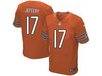 Men Nike NFL Chicago Bears #17 Alshon Jeffery Authentic Elite Orange Jersey