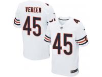 Men Nike NFL Chicago Bears #45 Brock Vereen Authentic Elite Road White Jersey