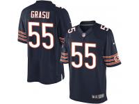 Men Nike NFL Chicago Bears #55 Hroniss Grasu Home Navy Blue Limited Jersey