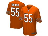 Men Nike NFL Chicago Bears #55 Hroniss Grasu Orange Game Jersey