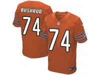 Men Nike NFL Chicago Bears #74 Jermon Bushrod Authentic Elite Orange Jersey