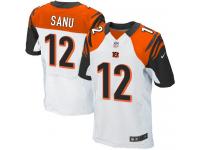 Men Nike NFL Cincinnati Bengals #12 Mohamed Sanu Authentic Elite Road White Jersey