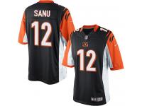 Men Nike NFL Cincinnati Bengals #12 Mohamed Sanu Home Black Limited Jersey