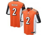 Men Nike NFL Cincinnati Bengals #2 Mike Nugent Orange Game Jersey