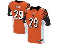 Men Nike NFL Cincinnati Bengals #29 Leon Hall Authentic Elite Orange Jersey