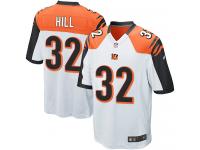 Men Nike NFL Cincinnati Bengals #32 Jeremy Hill Road White Game Jersey