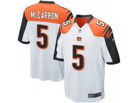 Men Nike NFL Cincinnati Bengals #5 AJ McCarron Road White Game Jersey
