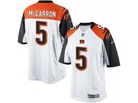 Men Nike NFL Cincinnati Bengals #5 AJ McCarron Road White Limited Jersey