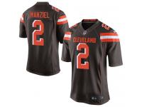 Men Nike NFL Cleveland Browns #2 Johnny Manziel Home Brown Limited Jersey
